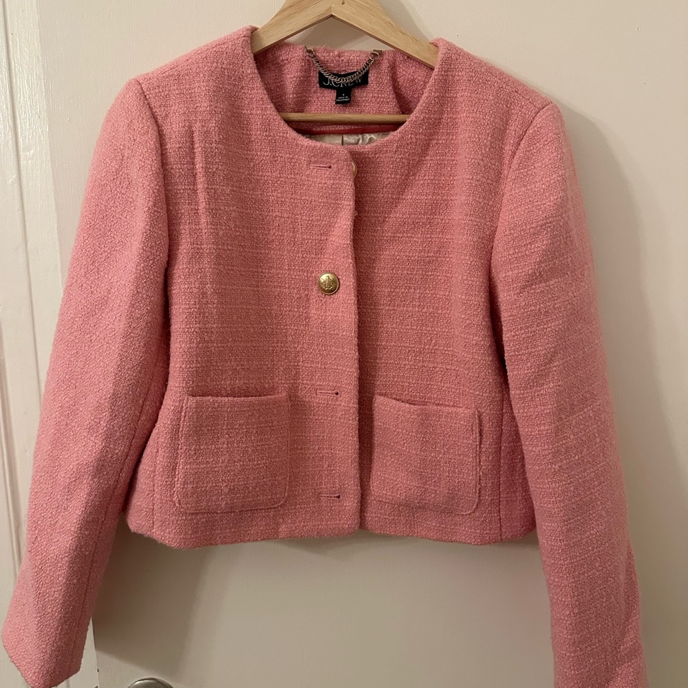 Jcrew pink lady jacket - like new size 8